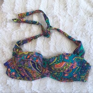 Victoria’s Secret Paisley Padded Halter Bikini Top